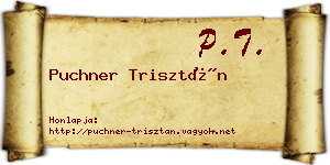 Puchner Trisztán névjegykártya